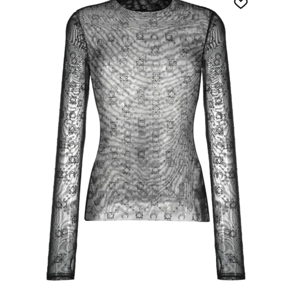 Marine Serre Flocked Sheer Monogram Top size M - Picture 5 of 5